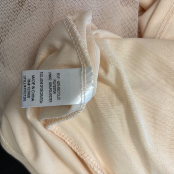 Zenzi Girls' Sleeveless 3D Floral Mesh Hanky Hem Dress In Blush Pink - Picture 7 of 8